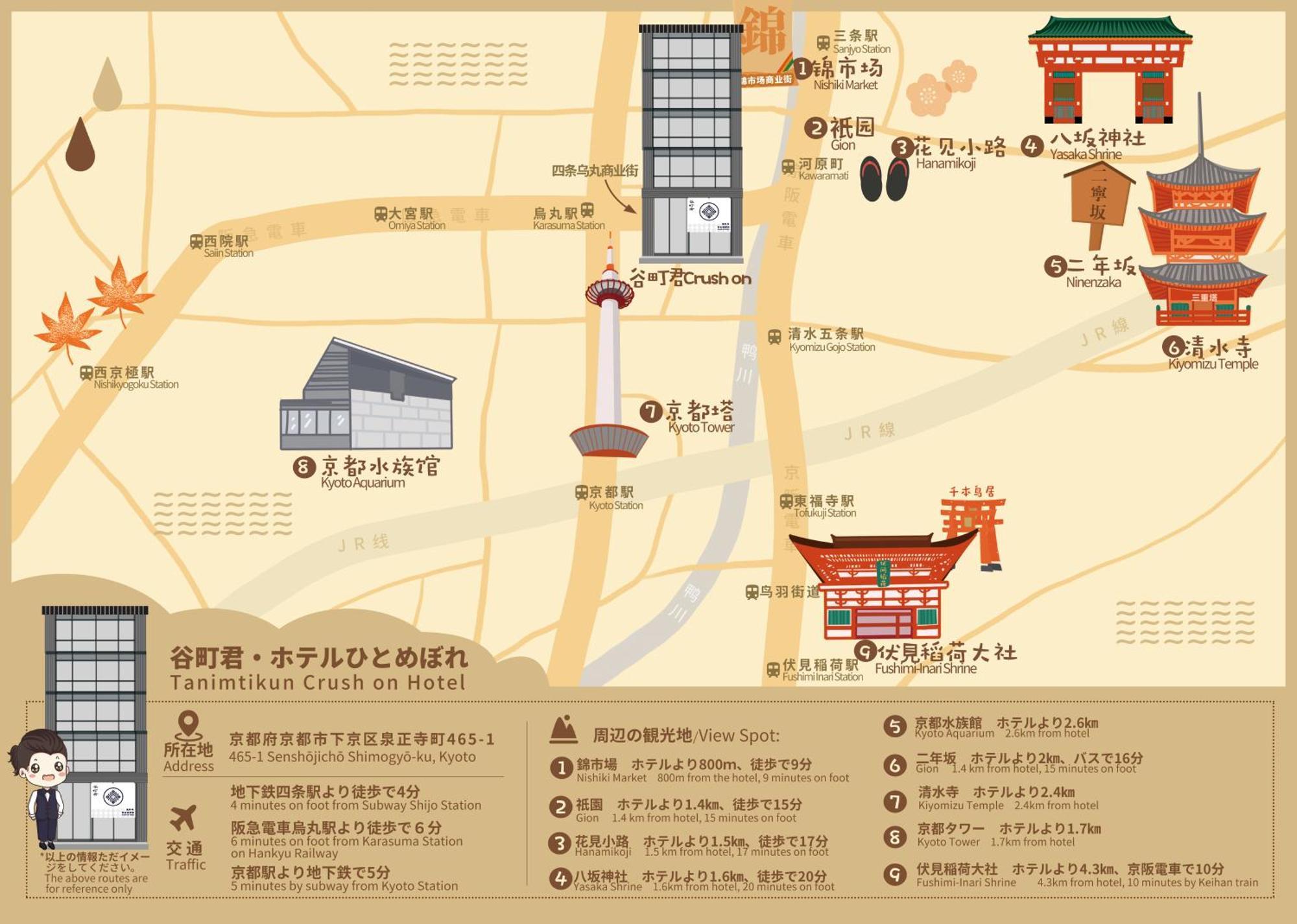 谷町君hotel Crush On 京都四条烏丸, Kyoto
